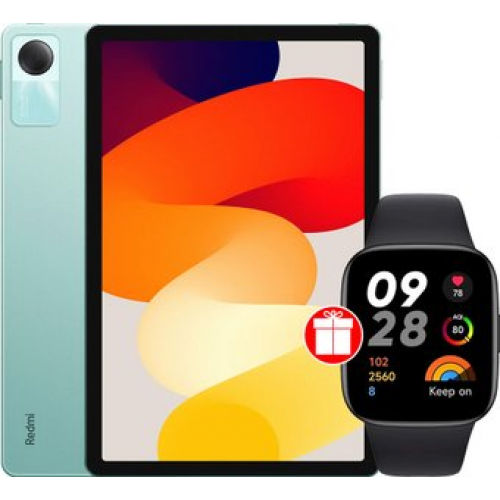 Планшет Xiaomi Redmi Pad SE 8GB/256GB международная версия (мятный) + умные часы Xiaomi Redmi Watch 3 Active (черный) по акции