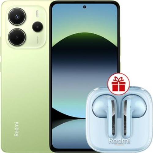 Телефон Xiaomi Redmi Note 14 8GB/256GB международная версия (зеленый) + наушники Xiaomi Redmi Buds 6 Active (голубой) по акции