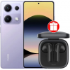 Телефон Xiaomi Redmi Note 14S 8GB/256GB международная версия (перламутровый фиолетовый) + наушники Xiaomi Redmi Buds 6 Active (черный) по акции