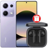 Телефон Xiaomi Redmi Note 14S 8GB/256GB международная версия (перламутровый фиолетовый) + наушники Xiaomi Redmi Buds 6 Active (черный) по акции