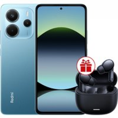 Телефон Xiaomi Redmi Note 14 8GB/256GB международная версия (синий) + наушники Xiaomi Redmi Buds 6 Lite (черный) по акции