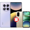 Телефон Xiaomi Redmi Note 14 Pro 12GB/512GB международная версия (фиолетовый) + Xiaomi Redmi A5 3GB/64GB (песочное золото) по акции