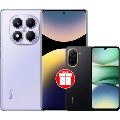 Телефон Xiaomi Redmi Note 14 Pro 12GB/512GB международная версия (фиолетовый) + Xiaomi Redmi A5 3GB/64GB (полуночный черный) по акции