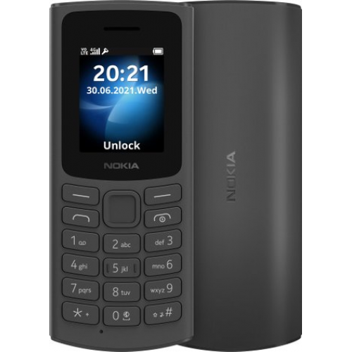 Телефон Nokia 105 4G Dual SIM TA-1378 (черный)