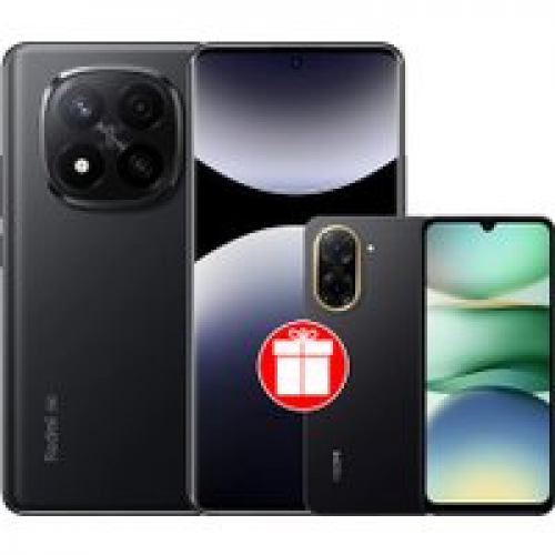 Телефон Xiaomi Redmi Note 14 Pro+ 5G 12GB/512GB международная версия (черный) + Xiaomi Redmi A5 3GB/64GB (песочное золото) по акции