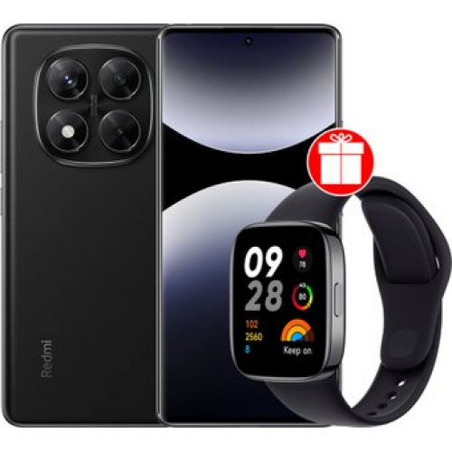 Телефон Xiaomi Redmi Note 14 Pro 8GB/256GB международная версия (черный) + умные часы Xiaomi Redmi Watch 3 (черный) по акции