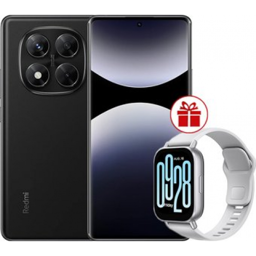 Телефон Xiaomi Redmi Note 14 Pro 8GB/256GB международная версия (черный) + умные часы Xiaomi Redmi Watch 5 Active (серебристый) по акции