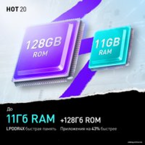 Телефон Infinix Hot 20 NFC 6GB/128GB (экстремальный черный)