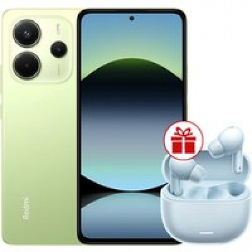 Телефон Xiaomi Redmi Note 14 6GB/128GB международная версия (зеленый) + наушники Xiaomi Redmi Buds 6 Lite (голубой) по акции
