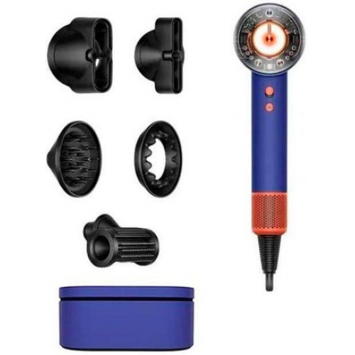 Фен Dyson HD16 Supersonic Nural Straight+Wavy (с переходником на евровилку, синие румяна/топаз)